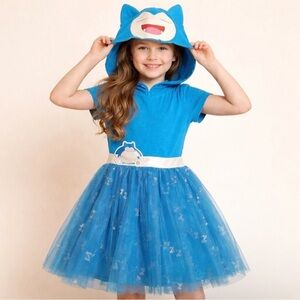 Pokémon Snorlax Hooded Tutu Dress Girls Dress Size Medium (8) new